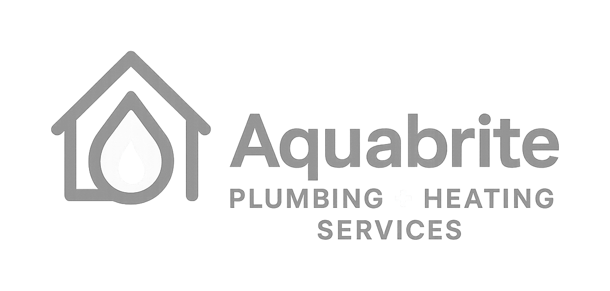 aquabrite plumbing +heating services logo upscaled transparent light greyscale